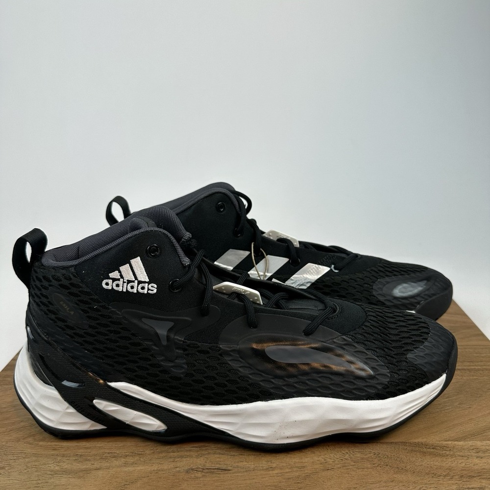 New NWB Mens‎ Adidas Exhibit A Mid Black Basketball Shoes Sneakers Size 12 M